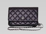 Chanel Lambskin Quilted Woc Long Chain Bag Black A47421