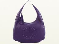 Gucci Soho Embossed Calfskin Tote Bag Purple G348924