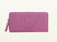 Gucci 2012 Soho Embossed Calfskin Leather Wallet In Purple G354381