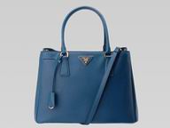 Prada Saffiano Lux Nzv Cowhide Large Bag Navy Blue PR45049