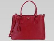 Prada Saffiano Lux Triangle Logo Handhand Red PR43926
