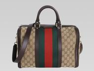 Gucci Vintage Web GG Green/Red Braid Boston Coffee GU554534