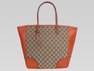 Gucci 2013 GG Fabric And Cowhide Leather In Orange Bag GU455467