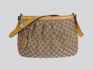 Gucci G-logo Fabric Shouldbag With Sienna Cowhide sides GU455455
