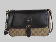 Gucci Sukey G-Logo Fabric&Cowhide Body Cross Bag Coffee G554559