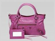 Balenciaga First Top Leather Bag In Peach Red 103208-PR