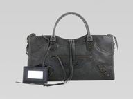 Balenciaga Part-Time Planet Small Stud Bag Iron Gray 168028IG
