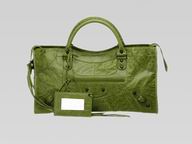 Balenciaga Part-Time Planet Small Stud Bag Grass Green 168028GG