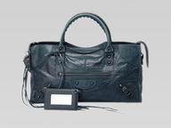 Balenciaga Part-Time Planet Small Stud Bag Blue-Green 168028BG