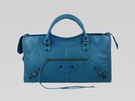 Balenciaga Part-Time Planet Small Stud Bag Turkey Blue 168028TB