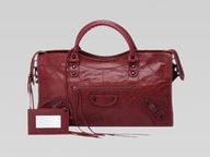 Balenciaga Part-Time Small Stud Bag Dark Red 168028DR