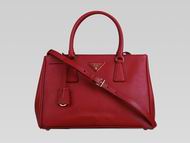 Prada Saffiano Lux Triangle Logo Small Size Bag Red P467949