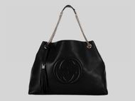Gucci 2013 Calfskin Embossed Soho Totem Shoulder Bag(Black) G462653
