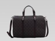 Gucci 2013 Nice PVC Leather Boston Bag Deep Coffee G471025