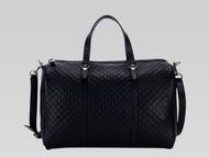 Gucci 2013 Nice Embossed Guccissima Boston Bag Black G471029