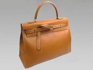 Hermes Kelly 35cm Classic Calfskin Bag In Tan H31221