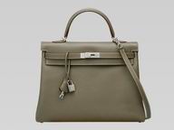 Hermes Kelly Classic Silver Hardware In Cocoa 35cm H358219