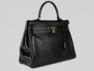 Hermes Kelly 35cm Classic Calfskin Bag In Black H30231