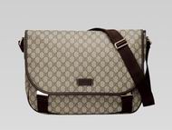 Gucci GG Plus PVC Shoulder Passenger Bag Coffee G459136