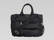 Prada Quilted Nylon Triangle Logo ToteBag Black P473828