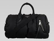 Prada Quilted Nylon Triangle Logo Bag Black P472720