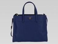 Prada Soft Saffiano Triangle Logo Bag Dark Blue P467940