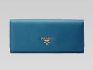 Prada Saffiano Lux Cowhide Women Wallet Cornflower Blue P482628