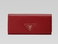 Prada Saffiano Lux Cowhide Women Wallet In Red P482620