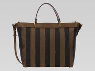 Fendi PeQuin Calfskin&Canvas Messenger Bag Brown F461656