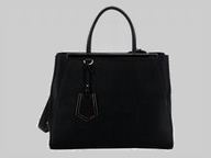 FENDI 2Jours Cowhide Medium Size Tote Bag Black F461658