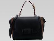FENDI Silvana Cowhide Shoulder Handbag In Black F456025