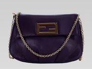 FENDI Mia Napa Lambskin Mini Chain Bag Purple F454300