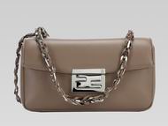 FENDI Baguette Lambskin Mini Chain Dinner Bag Kaki F477850