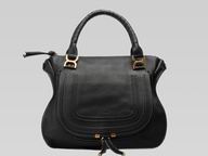 CHLOE Marcie Large Calfskin Single Handle ShouldBag Black C446279