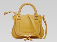 CHLOE Baby Marcie Calfskin Double Handle Bag Citrus C456190