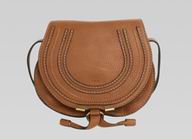 CHLOE Nano Marcie Calfskin Saddle Bag In Tan C451373