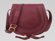 CHLOE Large Marcie Calfskin Crossbody Bag Rougeberry C472155