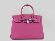 Hermes Birkin 30CM Clemence Leather Hot Pink(Silver) H1042PS