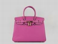 Hermes Birkin 30CM Clemence Leather Hot Pink(Golden) H1042PG