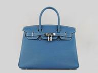 Hermes Birkin 30CM Clemence Leather Deep-Blue(Silver) H1042DL