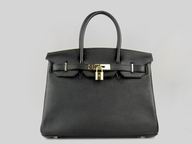 Hermes Birkin 30CM Clemence Leather In Black(Golden) H1042BL