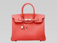 Hermes Birkin 30 Fjord Leather Rose Red(Silver) H1042RR
