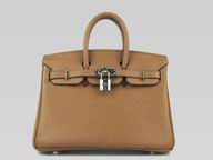 Hermes Birkin 25 Clemence Leather Light Coffee(Silver) H1042LCS