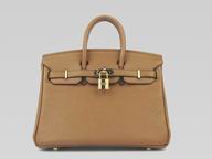 Hermes Birkin 25 Clemence Leather Light Coffee(Golden) H1042LCG
