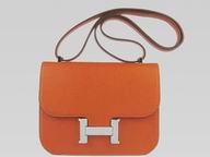 Hermes Constance Bag Micro Mini Orange(Silver) H1017ORS