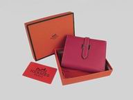 Hermes Classic Clemence Leather Beant Purse In Red H0006E