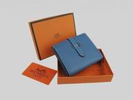 Hermes Classic Clemence Leather Purse Medium Blue H0006C