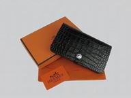 Hermes Dogon Togo Leather Wallet Black Crocdile-2 HL.001G