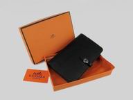 Hermes Dogon Clemence Leather Wallet Purse In Black HL001J
