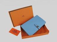 Hermes Dogon Clemence Leather Wallet Purse Light Blue HL001G